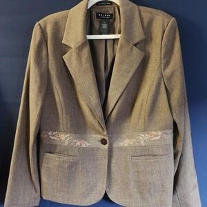 Axcess Blazer by Liz Claiborne with Floral Embordery